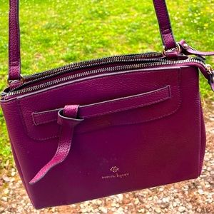 Dark red handbag